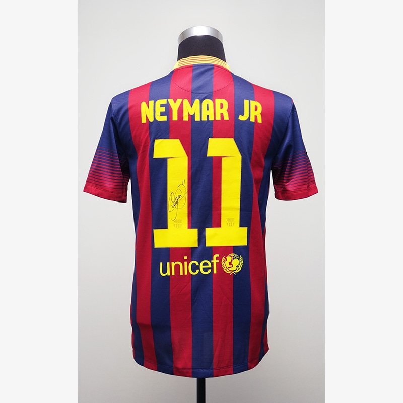 ネイマール直筆サイン入りバルセロナ13/14ホームユニフォーム | THE DUGOUT