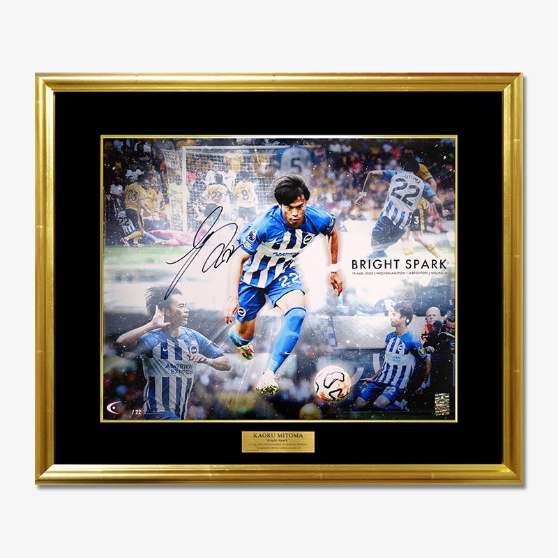 世界限定22枚] 三笘薫 直筆サイン入りグラフィックアート 