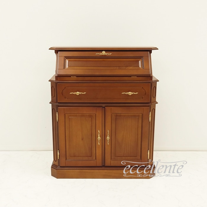 イタリア製 ライティングビューロー 茶｜Writing Bureau - Walnut