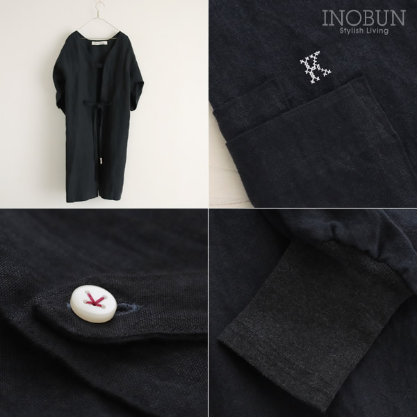 本店限定】kapoc ハウスワーキングコート アンティークブラック割烹着