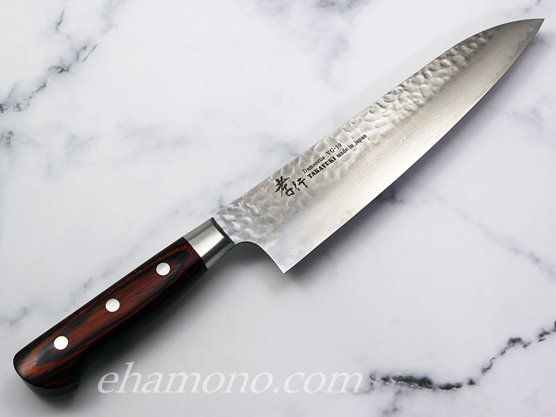 堺孝行 V金10号ダマスカス33層鎚目 牛刀210