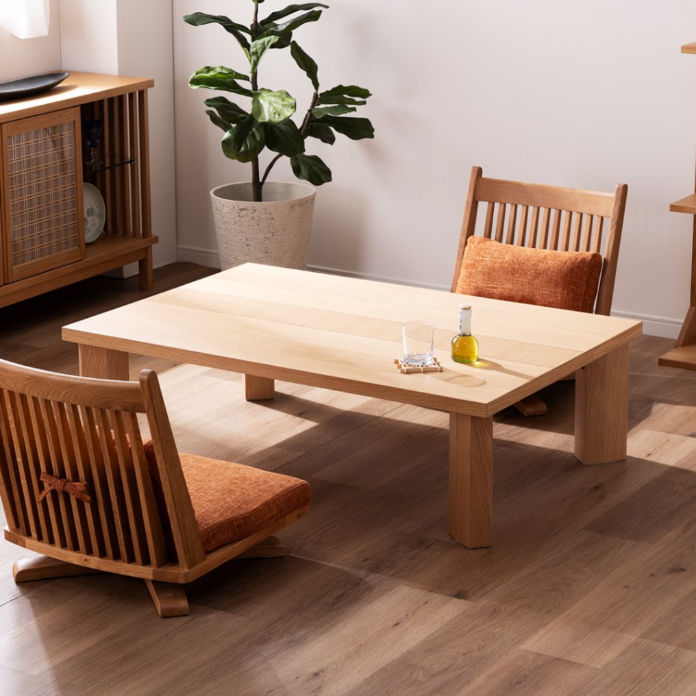 幅135］ 雅 ｜ 座卓 脚折畳み リビングテーブル ローテーブル センター