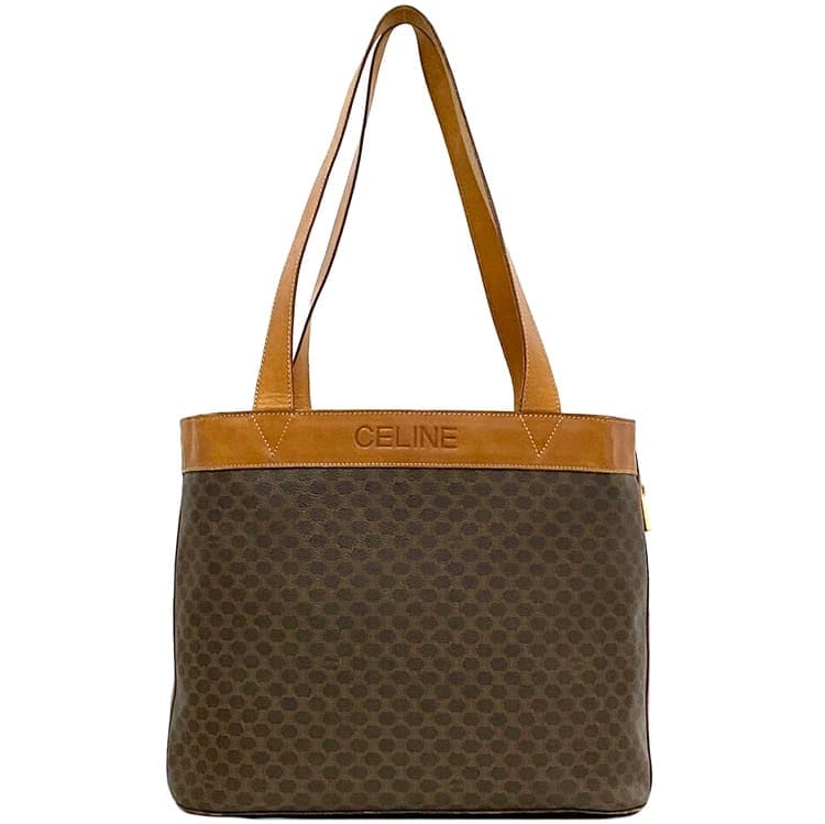 セリーヌ トートバッグ ec-23355 ブラウン マカダム 大容量 PVC レザー