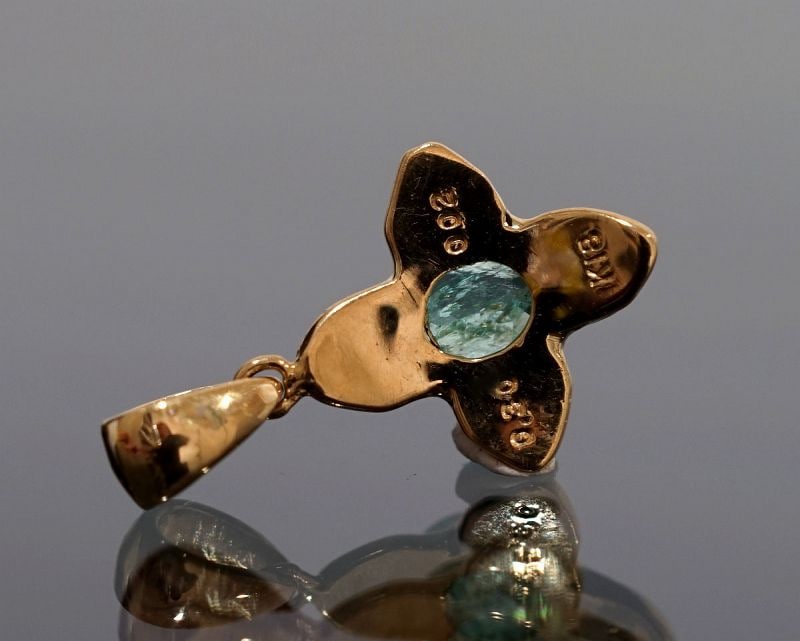 パライバトルマリン ペンダントトップ （18金イエローゴールド） No.3