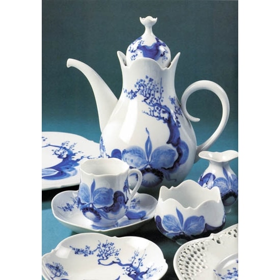 マイセン ブルーオーキッド ラウンドプラター 824001/23450 | ブルー