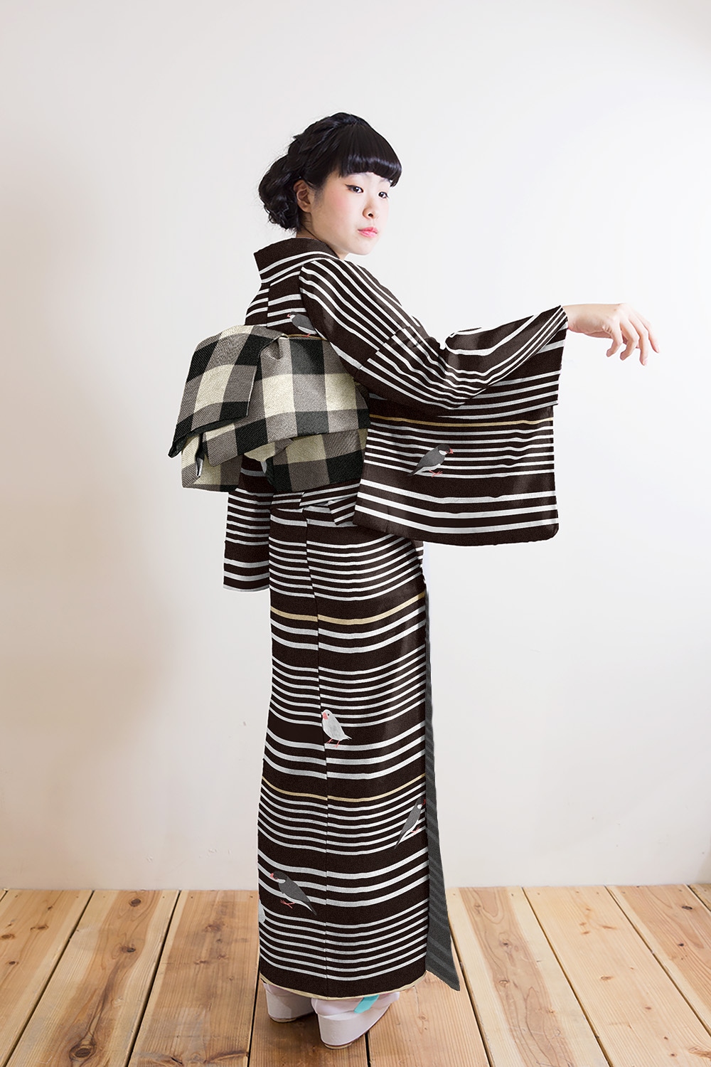 セオα夏着物・浴衣（文鳥/黒） SAK-SK43101a | さく研究所