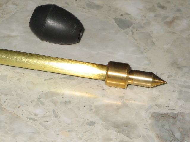 【新品】コントラバス エンドピン［タングステン入り真鍮／先端真鍮］② コントラバスエンドピン <BR>カーボン入り真鍮