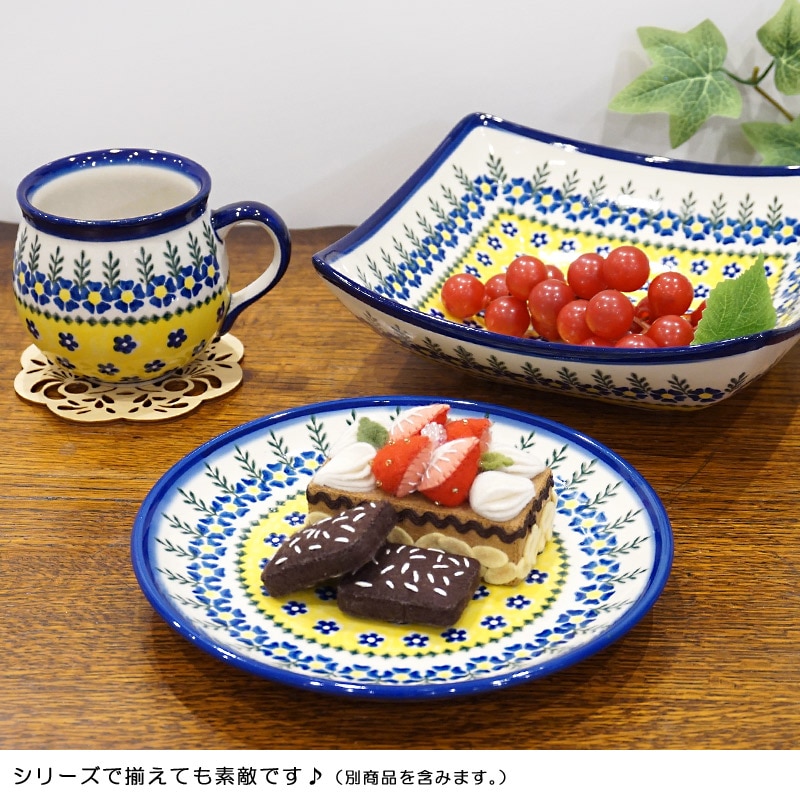 ポーランド陶器 ポーリッシュポタリー 「VENA」 プレート19cm V132