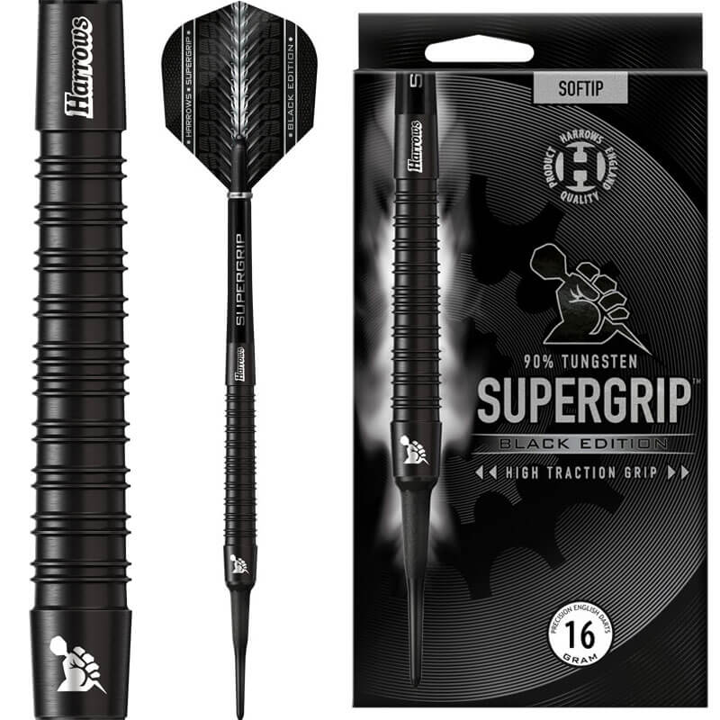 ハローズ スーパーグリップ ブラックエディション 2BA16g ダーツ バレル