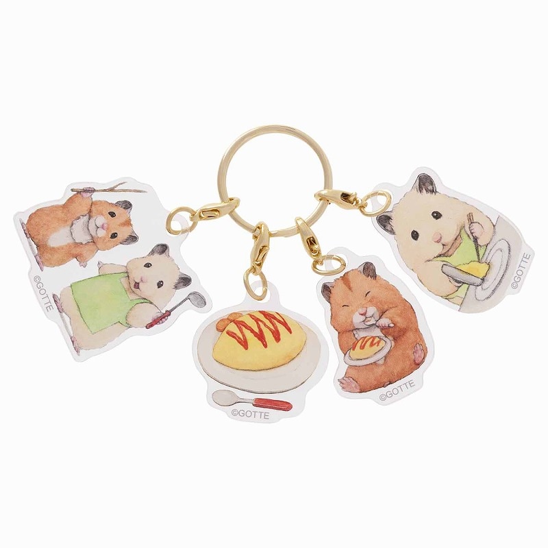 助六の日常 アクリル4連キーチャーム (クッキング) | 助六の日常