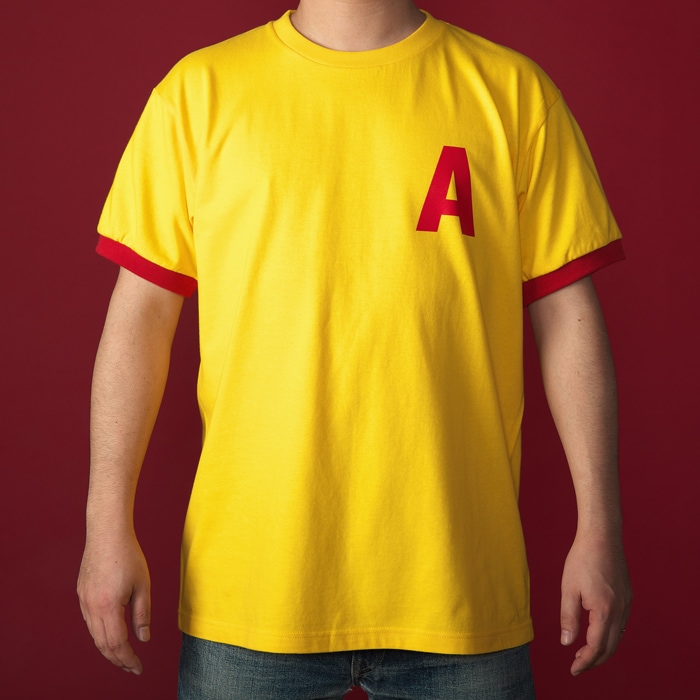 デビルマン/復刻版 不動明Tシャツ/イエロー｜墓場の画廊ONLINE STORE