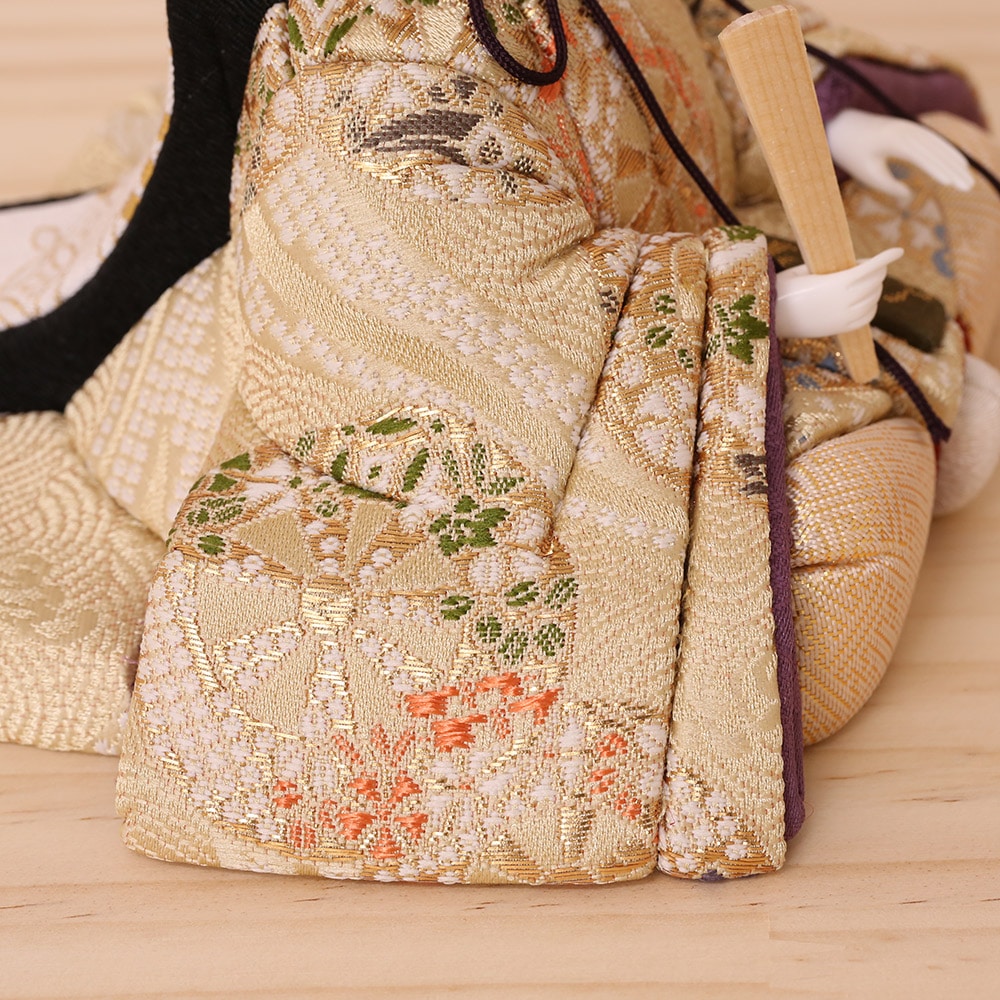 雛人形 久月 ほのか 木目込み 親王飾り 格子付き刺繍屏風 横幅60cm