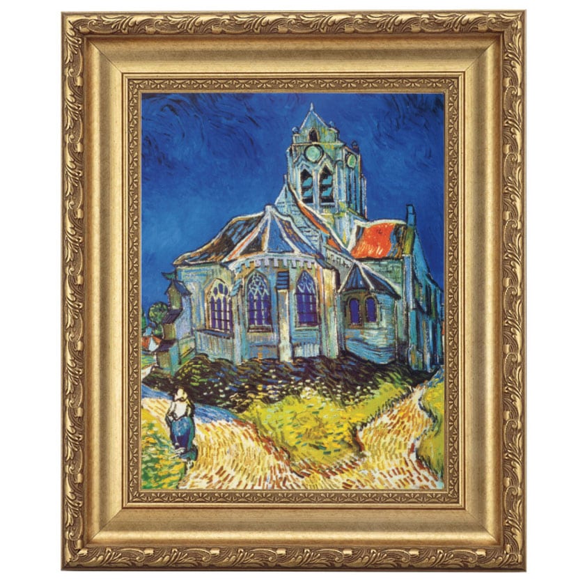 ゴッホ 「オーヴェルの教会」 4号 立体複製名画 【5％ポイント還元中