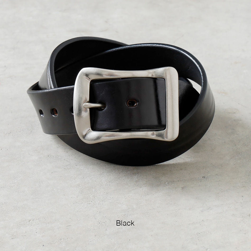 BARNS OUTFITTERS】SQUARE BUCKLE TOCHIGI LEATHER BELT｜アメカジ