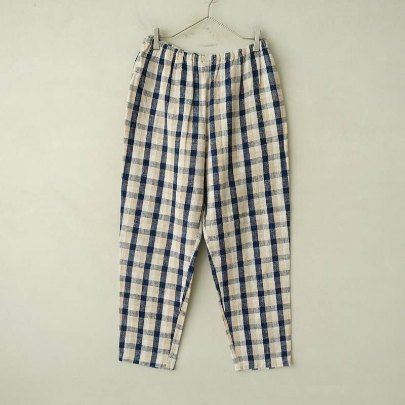 うさと usaato 草木染めチェックイージーパンツ - (25-2512-325