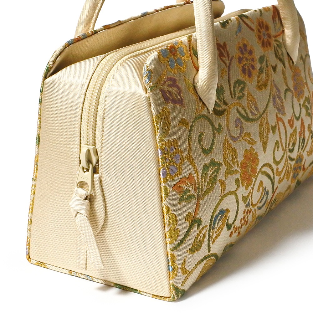 葵バッグ「花唐草金襴」｜和装バッグ 着物用バッグ
