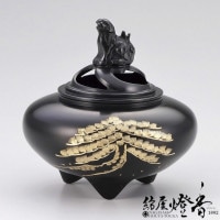 香炉/香器『高岡銅器【カン付鳳凰香炉/古手色】銅製[空焚き用]』竹中