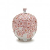 日本香堂の香器『香炉【九角捻 吉田屋花鳥(きょうかくねじよしだやか