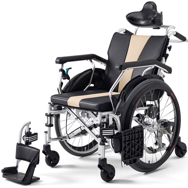 受注生産商品、納期：約2ヶ月】セルフリクライニング式 自走用車いす