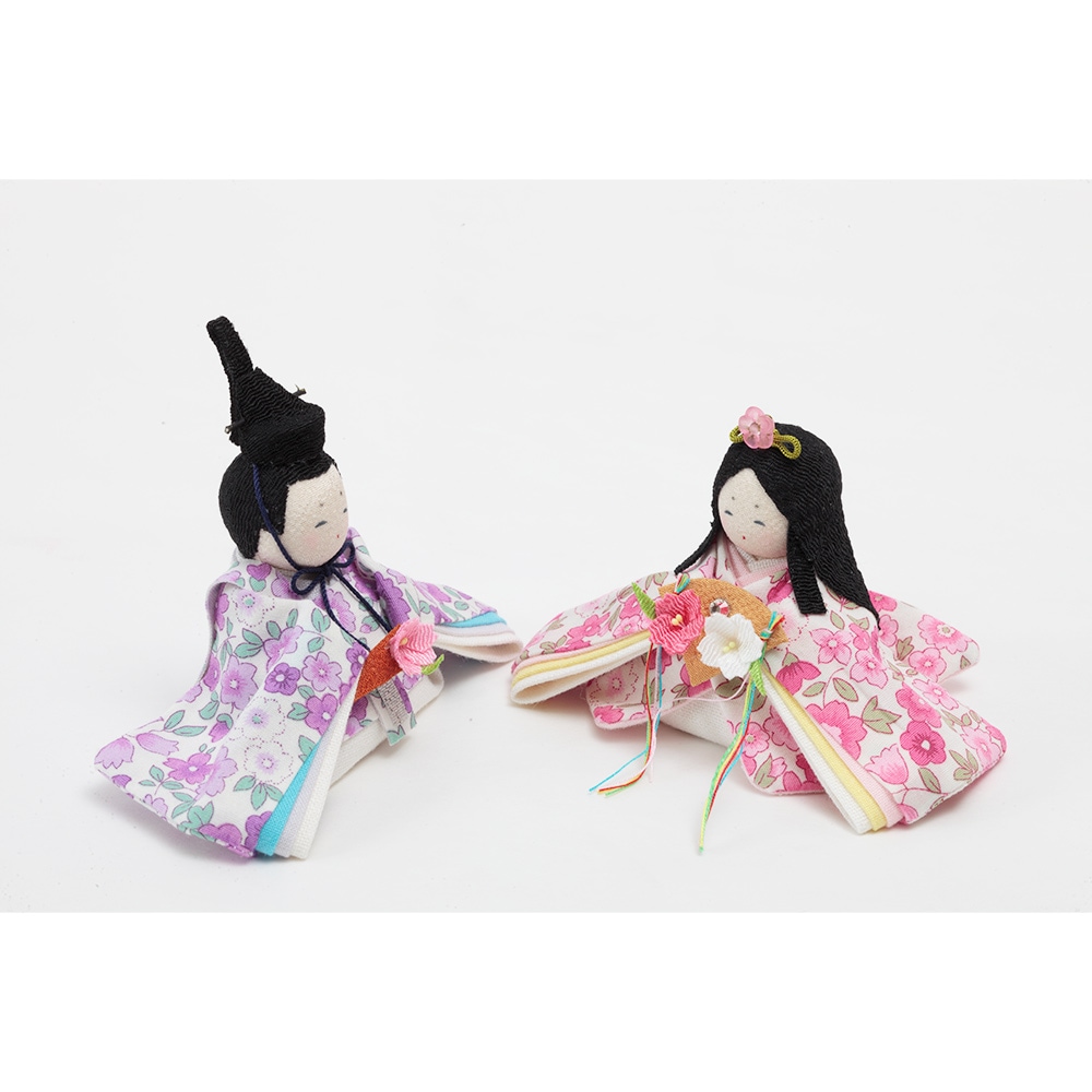 雛小物 Koti 彩の家 五人揃 うさぎ桜橘 R-3783-Z | 名前旗・雛小物など