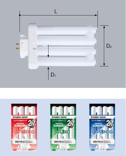 生産終了品・代替品あり】FML18EX-N || 三菱電機(MITSUBISHI)18形 3