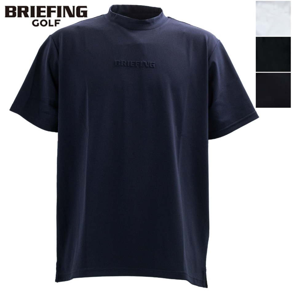 BRIEFING ネイビー 半袖シャツ L リラックスフィット 半袖ストレッチ