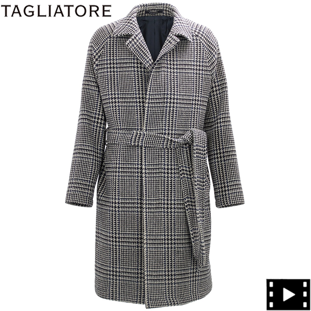 タリアトーレ コート メンズ カシミア混ヴァージンウール グレン