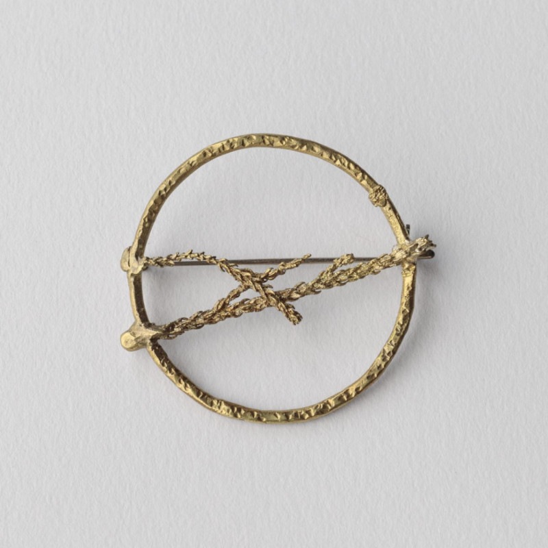 ブローチ 葦（あし） 真鍮