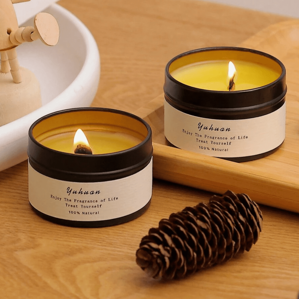 アロマキャンドル ムスクの香りでリラックス ウッドウィック 倒れ