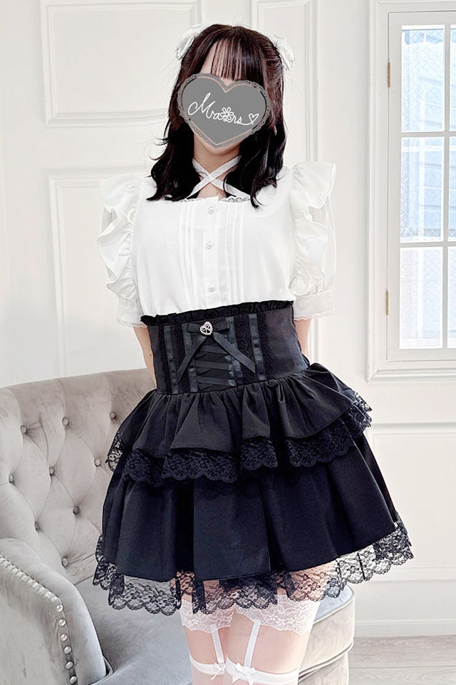 ❤︎MARS リボン 見せブラ チューブトップ 黒×ピンク❤︎マーズ