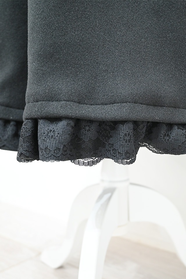 Princess Melody】りぼんタイ付きフードマキシコート - ブラック size