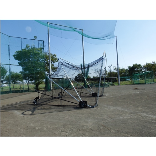 バッティングケージ スチール製 移動式 防球ネット バッティングネット