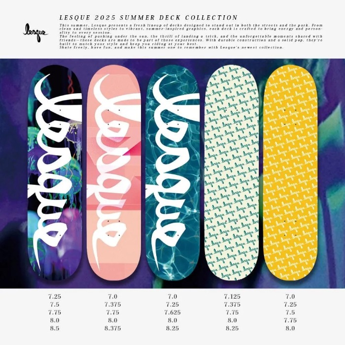 スケボー デッキ スケートボード LESQUE レスケ 7.0インチ 7.25インチ