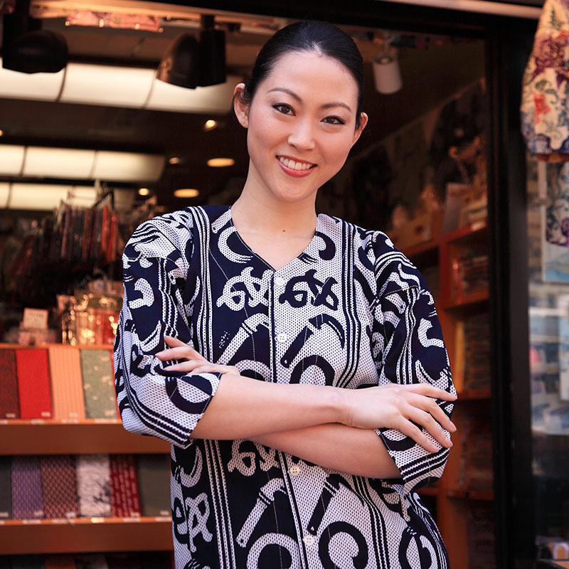 本染め鯉口シャツ【かまわぬ（昼夜）｜刺子】祭用品専門店浅草絆纒屋