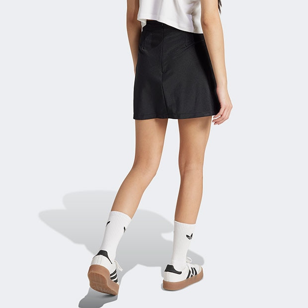 レディース アディカラー スリーストライプス ミニスカート ブラック