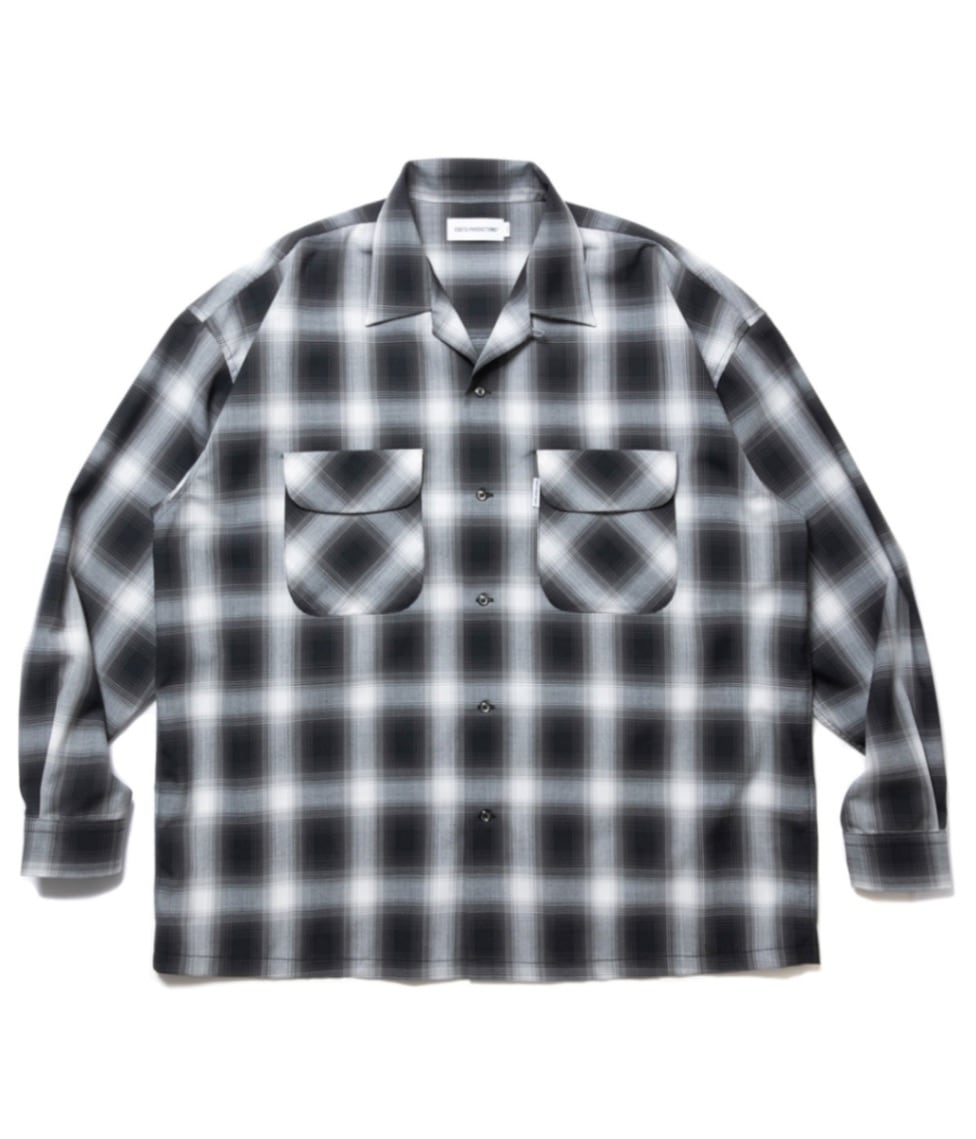 T/W Open Collar L/S Shirt【OMBRE CHECK】｜COOTIE PRODUCTIONS