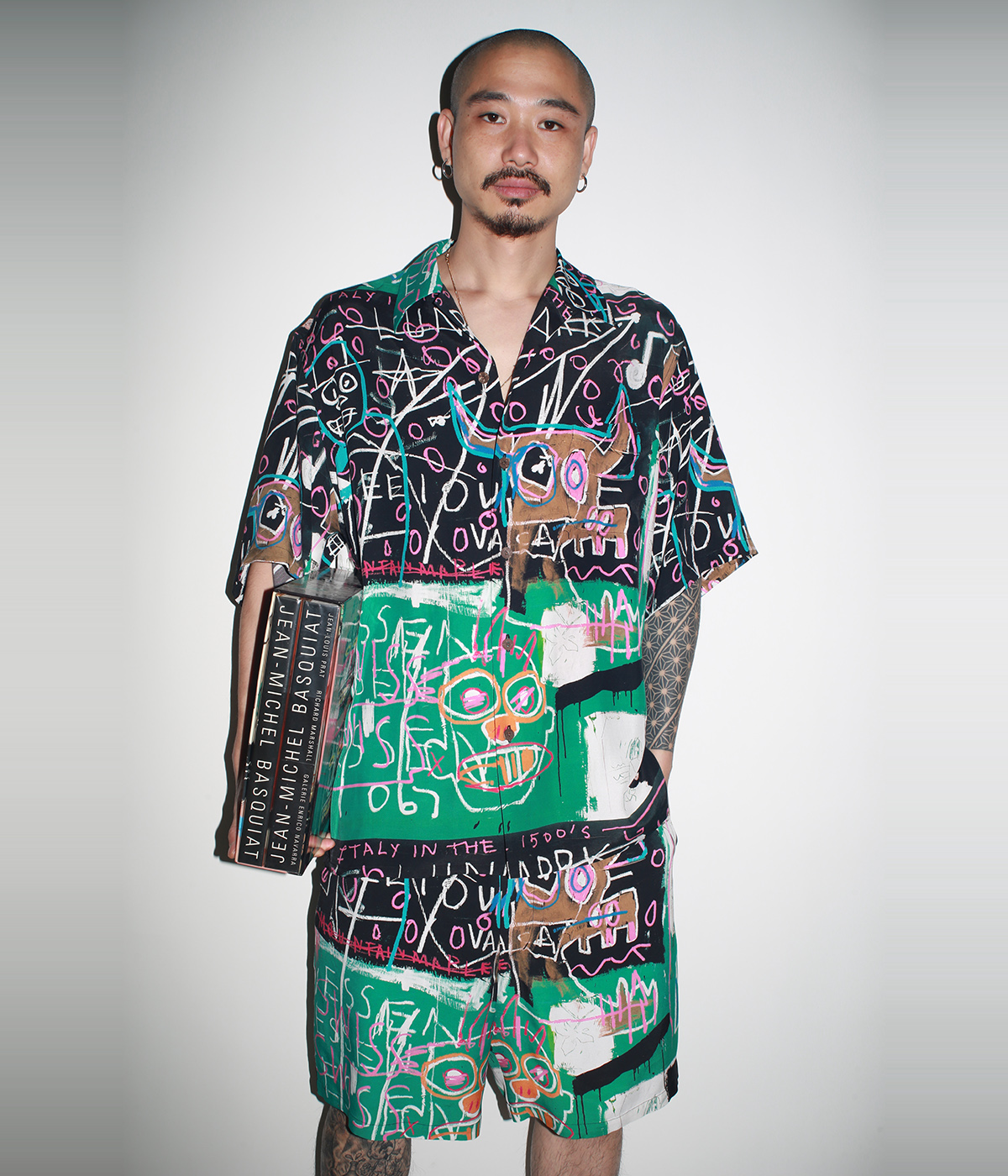 JEAN-MICHEL BASQUIAT / S/S HAWAIIAN SHIRT (TYPE-5)【ONE】｜WACKO