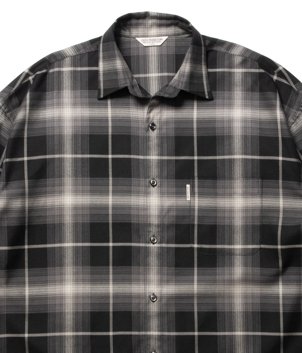 R/C Ombre Check L/S Shirt【BLACK】｜COOTIE PRODUCTIONS®︎｜MELTING