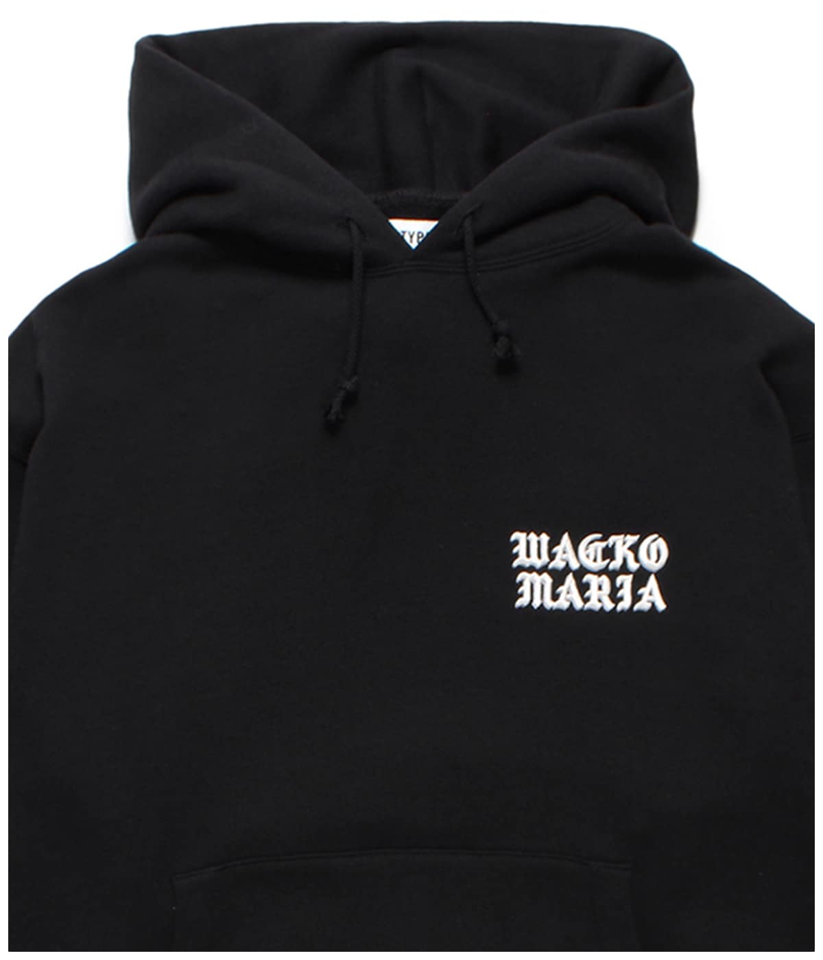 MIDDLE WEIGHT PULLOVER HOODED SWEAT SHIRT (TYPE-2)【BLACK】｜WACKO