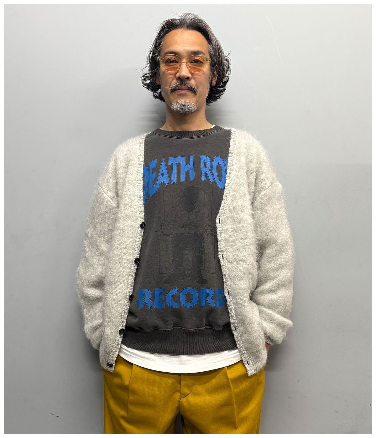 HEAVY MOHAIR KNIT CARDIGAN【WHITE】｜WACKO MARIA｜MELTING POT