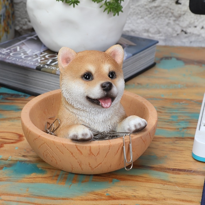 かわいい 犬 置物 柴犬マグネットクリップ入れ 小物 woobia ウービア