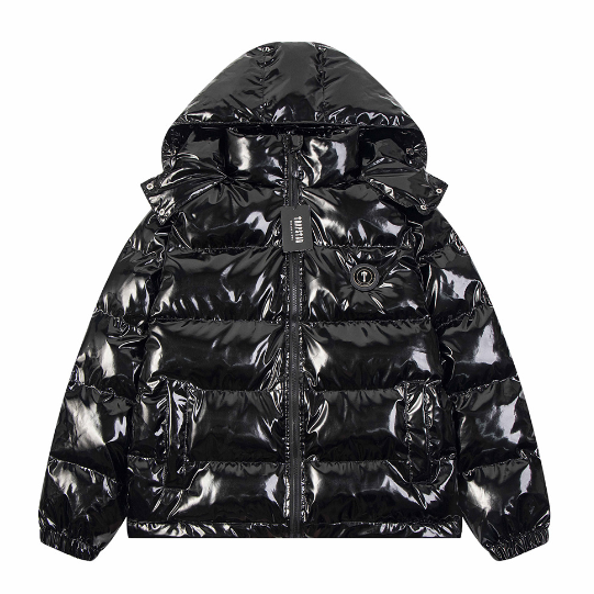 Trapstar London ダウンジャケット Irongate Shiny Black Puffer