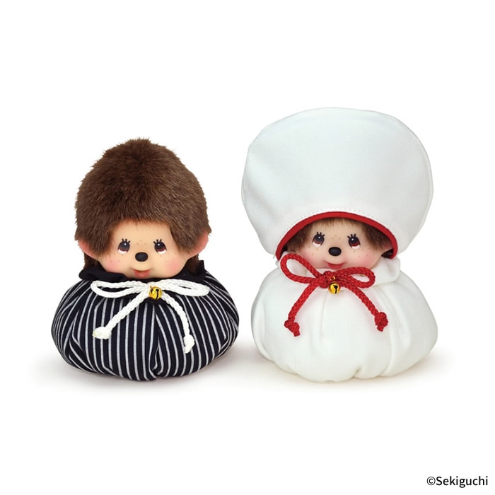 モンチッチ ウエディングマスコットセット (和装)|【ぬいぐるみの