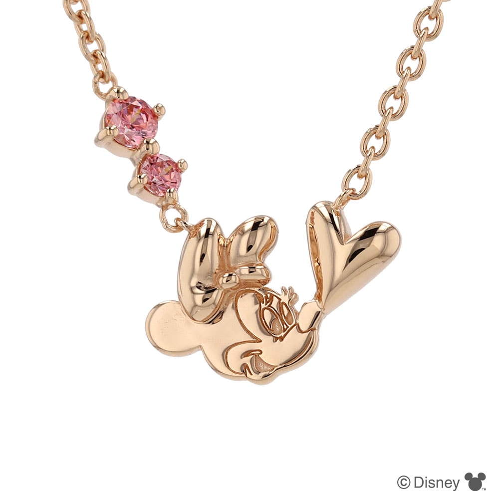 ディズニー] ミニー シルバー ピンク キュービックジルコニア