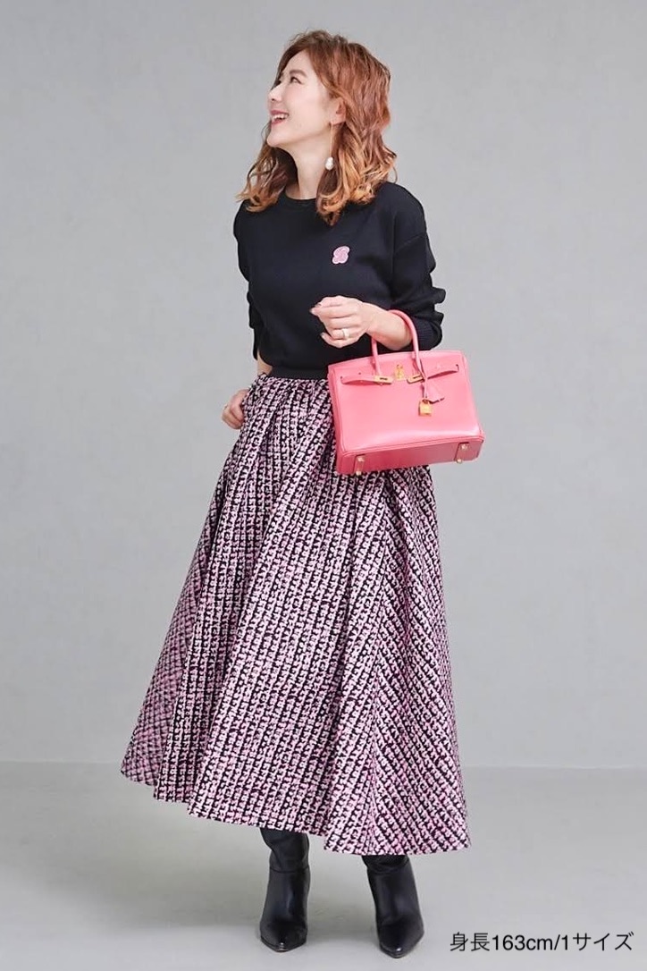 obliM】米沢別注ピンク千鳥格子スカート | ALL | OBLI