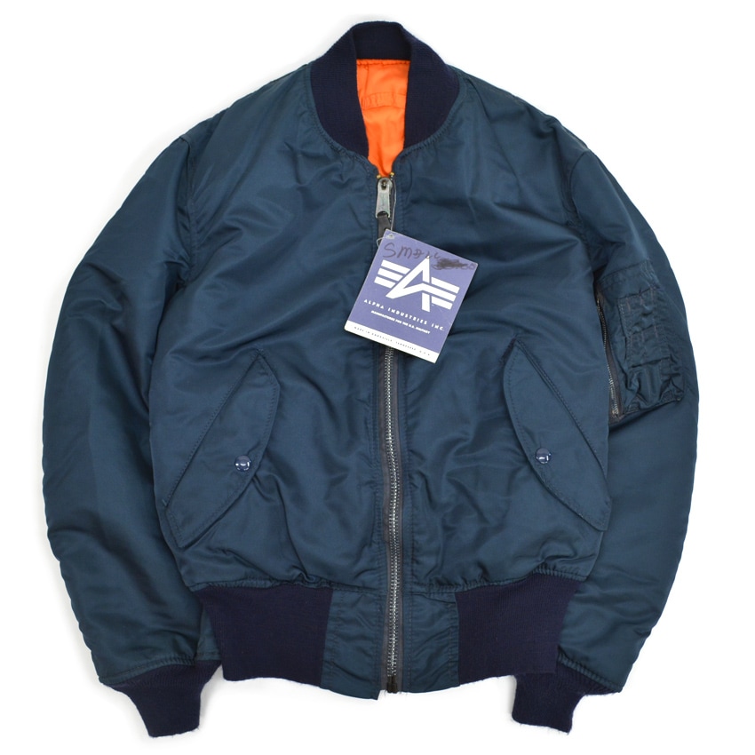 80's90's ミリタリー フライトジャケット MA-1 ネイビー アメリカ製 80