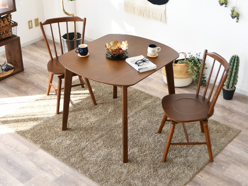 ダイニングテーブルセット 2人掛け 3点セット 90cm ダイニングテーブル