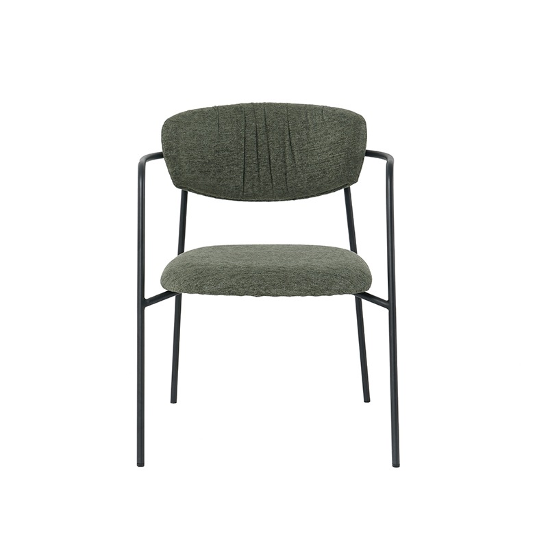 ダイニングチェア 2脚入り アーム付き 完成品 肘付き グリーン 緑