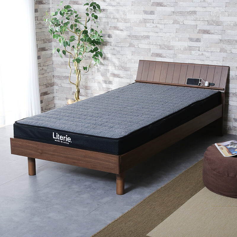 開梱設置無料]【大川家具】ベッドフレーム セミダブルサイズ ワーゲン