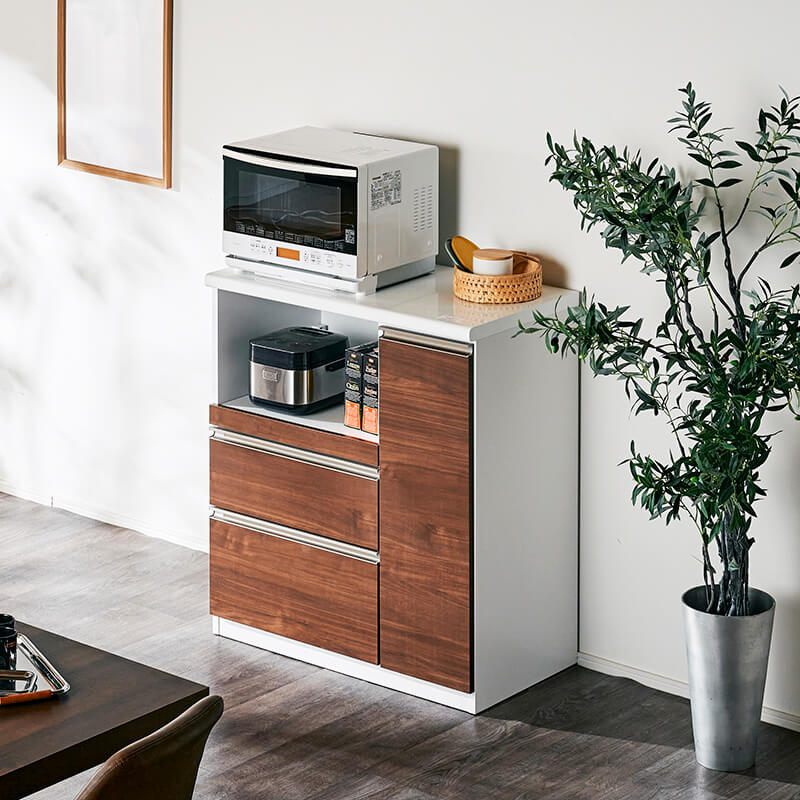 大川家具】オープンカウンターボード 90cm幅 セクレト ナチュラル